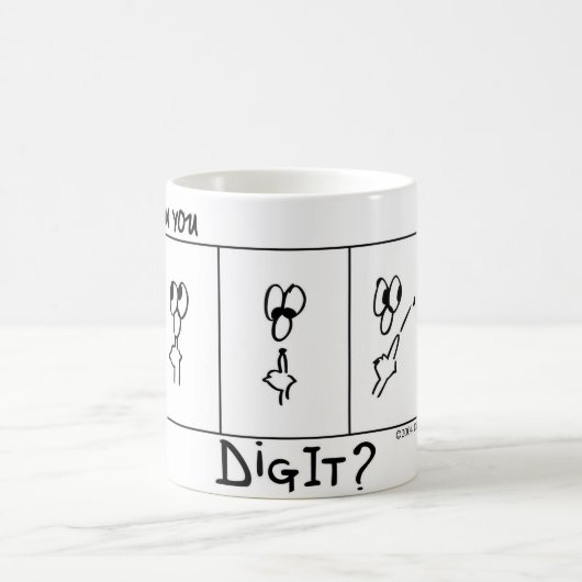 "Kannst du es tun?"-DigitCartoon.com Kaffeetasse (Mittel)
