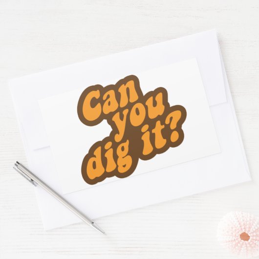 Kannst du es tun? rechteckiger aufkleber (Umschlag)