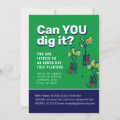 Kannst du ihm den Erdetag des Baumpflanzereignisse Einladung (Vorderseite)