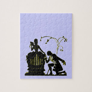 "Kannst du mich heiraten?" Silhouette Puzzle