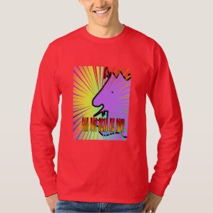 Kannst du mich jetzt hören? Long Sleeve Red T Shir T-Shirt