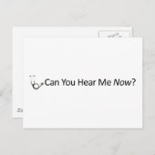 Kannst du mich jetzt hören? postkarte (Vorne/Hinten)
