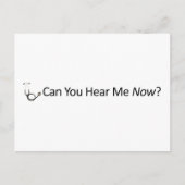Kannst du mich jetzt hören? postkarte (Vorderseite)