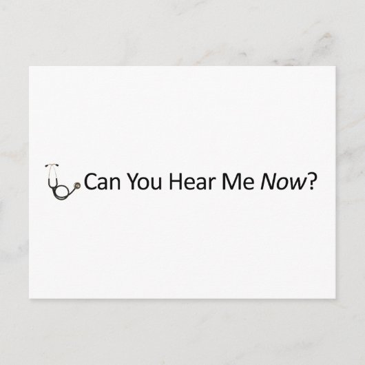 Kannst du mich jetzt hören? postkarte (Vorderseite)