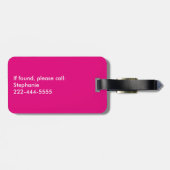 Kannst du mich jetzt sehen? Pink Funny Gepäckanhänger (Rückseite horizontal)