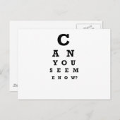 Kannst du mich jetzt sehen? postkarte (Vorne/Hinten)