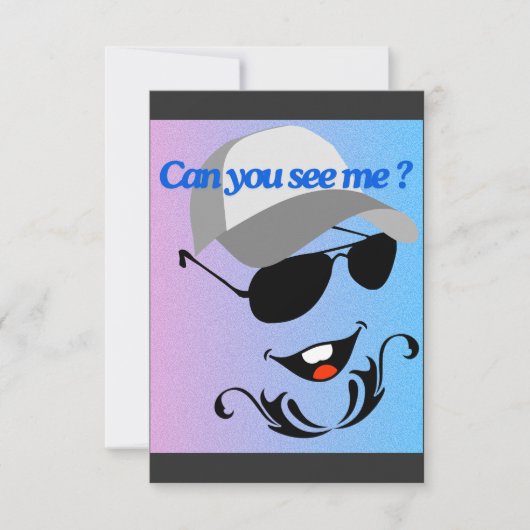 Kannst du mich sehen? dankeskarte (Vorderseite)