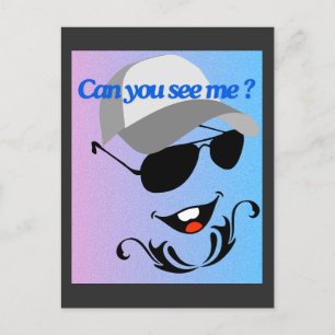 Kannst du mich sehen? postkarte