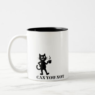 Kannst du nicht lustige Katze Zweifarbige Tasse