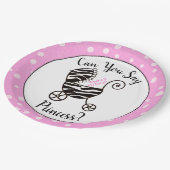 Kannst du Prinzessin sagen: "Wo ist mein Tiara?" D Pappteller (Schrägansicht)