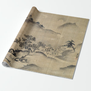 Kano-Chikanobu-Landschaft Geschenkpapier
