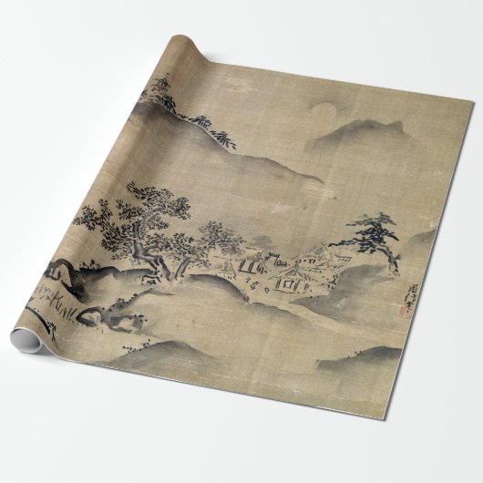 Kano-Chikanobu-Landschaft Geschenkpapier (Ungerollt)