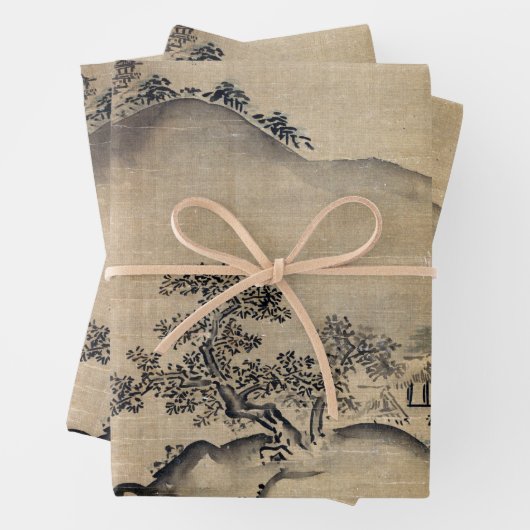 Kano Chikanobu Landschaftsschutzpapier Geschenkpapier Set (Beispiel)
