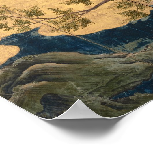 Kano Eitoku Cypress Trees Poster (Ecke)