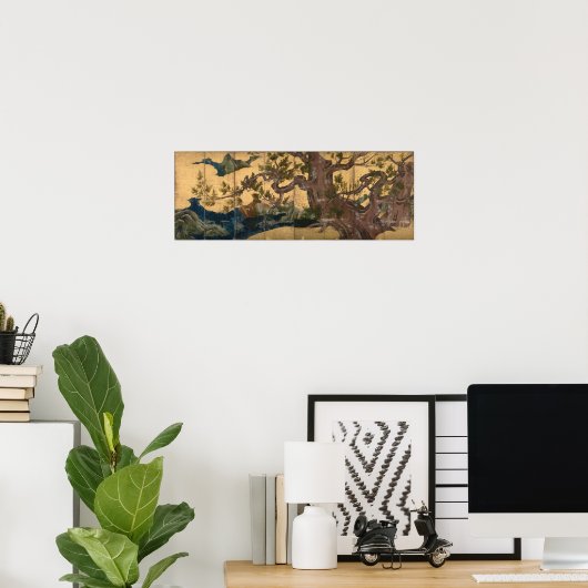 Kano Eitoku Cypress Trees Poster (Heimbüro)
