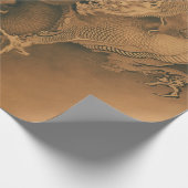 Kanō Hōgai - zwei Drachen in Wolken Geschenkpapier (Ecke)