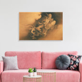 Kanō Hōgai Zwei Dragons in Wolken Leinwanddruck (Insitu (Wohnzimmer))