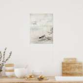 Kano Motonobu Blume und Vögel im Frühjahr Poster (Küche)