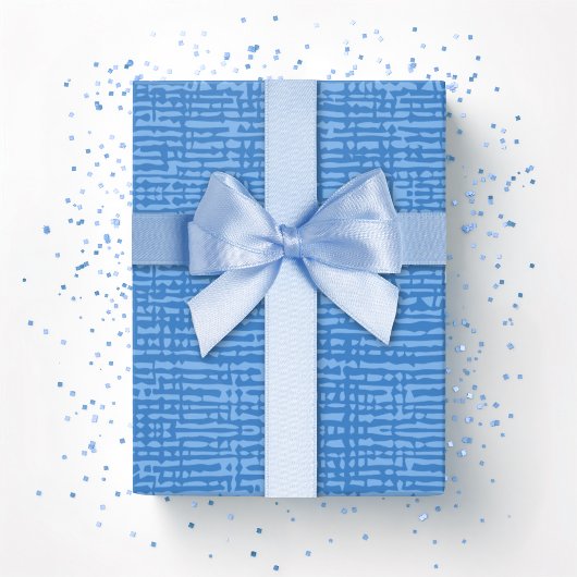 Kano-Webstoff in Blau Geschenkpapier
