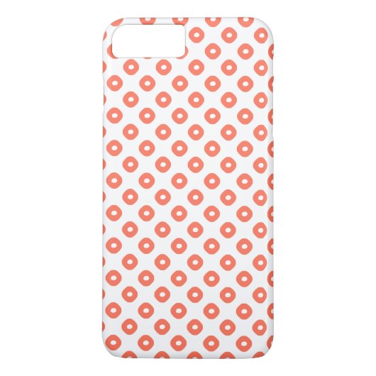 "Kanoko" Fawn Spot Pattern Salmon Pink Case-Mate iPhone Hülle (Rückseite)