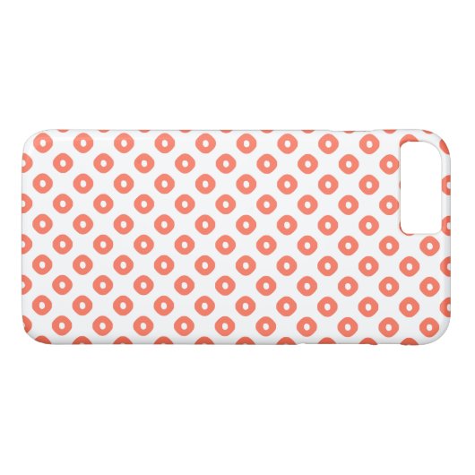 "Kanoko" Fawn Spot Pattern Salmon Pink Case-Mate iPhone Hülle (Rückseite (Horizontal))