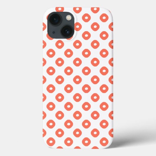 "Kanoko" Fawn Spot Pattern Salmon Pink Case-Mate iPhone Hülle (Rückseite)