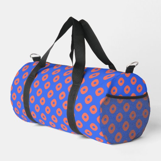 Kanoko" Fawn Spot Pattern Salmon Pink Duffle Bag (Rechte Ecke)