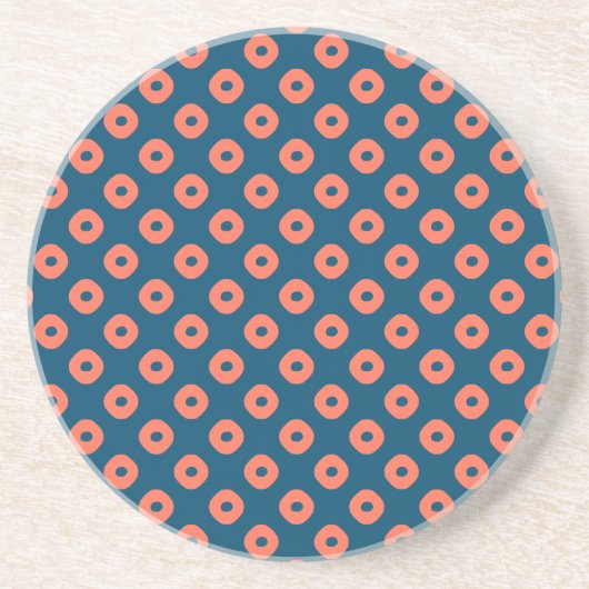 "Kanoko" Fawn Spot Pattern Salmon Pink Getränkeuntersetzer (Vorne)