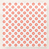 "Kanoko" Fawn Spot Pattern Salmon Pink Glasuntersetzer (Vorderseite)