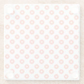 "Kanoko" Fawn Spot Pattern Salmon Pink Glasuntersetzer (Rückseite)