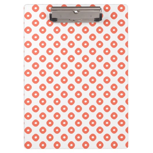 "Kanoko" Fawn Spot Pattern Salmon Pink Klemmbrett (Vorderseite)