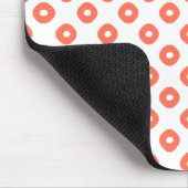 "Kanoko" Fawn Spot Pattern Salmon Pink Mousepad (Ecke)
