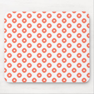 "Kanoko" Fawn Spot Pattern Salmon Pink Mousepad