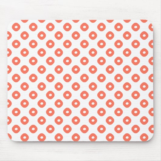 "Kanoko" Fawn Spot Pattern Salmon Pink Mousepad (Vorne)