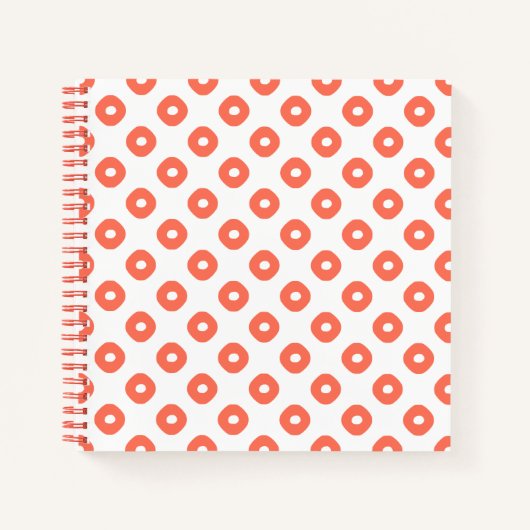 "Kanoko" Fawn Spot Pattern Salmon Pink Notizblock (Vorderseite)