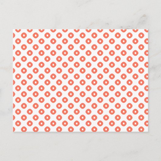 "Kanoko" Fawn Spot Pattern Salmon Pink Postkarte (Vorderseite)