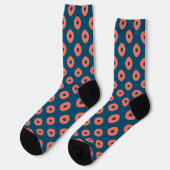 Kanoko" Fawn Spot Pattern Salmon Pink Socken (Linkes Detail)