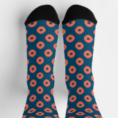 Kanoko" Fawn Spot Pattern Salmon Pink Socken (Oben)