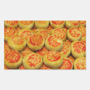 Kanom Pia ข ม เ ปี๊ ะ ~ asiatische Süßigkeiten Nac Rechteckiger Aufkleber