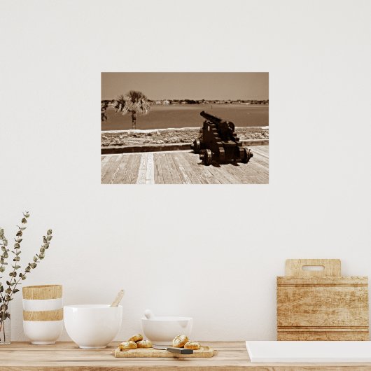 Kanon über Einlass Sepi 1 Poster (Küche)