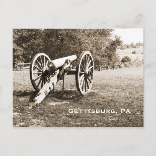 Kanone auf dem Schlachtfeld von Gettysburg Postkarte