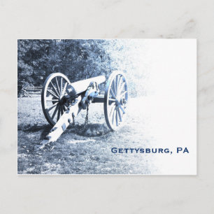 Kanone auf dem Schlachtfeld von Gettysburg Postkarte