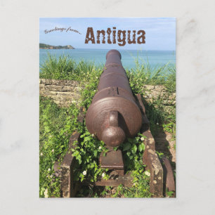 Kanone in Antigua Postkarte