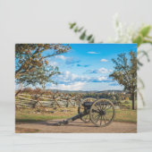 Kanonen at Gettysburg Einladung (Stehend Vorderseite)