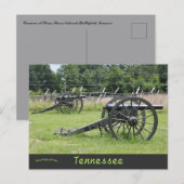 Kanonen auf dem Stones River Natal Schlachtfeld Te Postkarte (Vorne/Hinten)