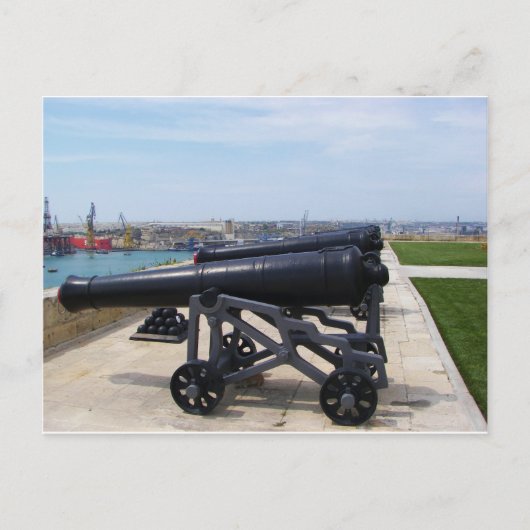Kanonen auf Malta Postkarte (Vorderseite)