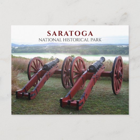 Kanonen, Bernis Heights Battle of Saratoga Postkarte (Vorderseite)