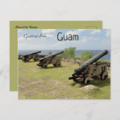 Kanonen in Guam Postkarte (Vorne/Hinten)