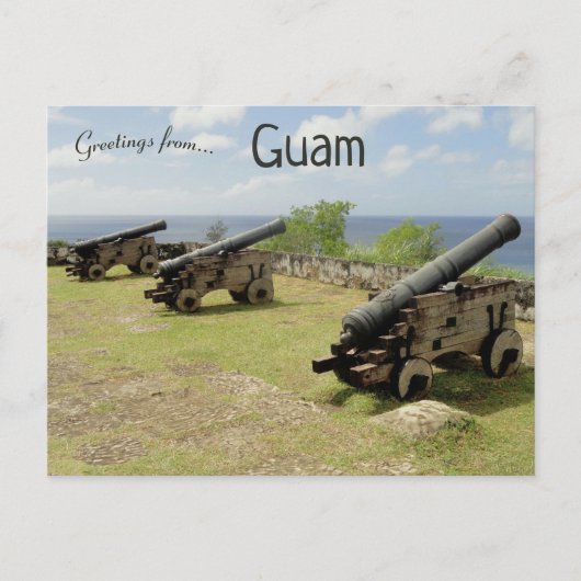 Kanonen in Guam Postkarte (Vorderseite)