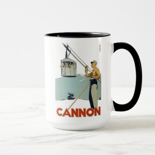 Kanonen-Ski-Plakat Tasse (Rechts)
